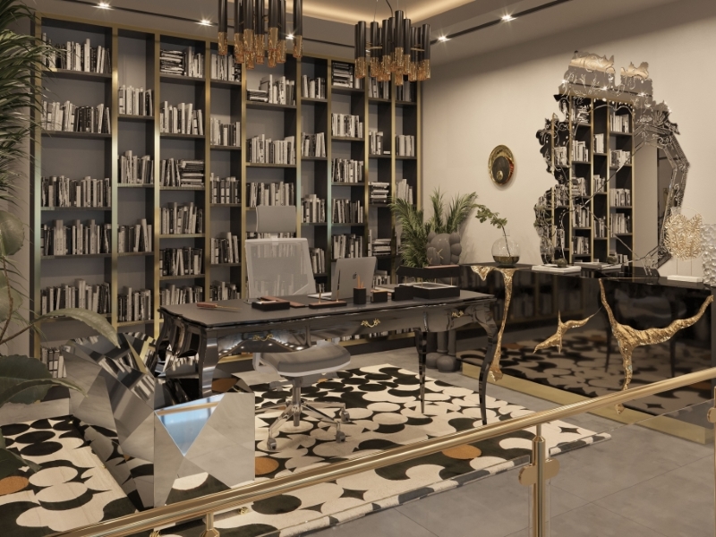 HOME OFFICE DECOR WITH YARSA MODERN RUG