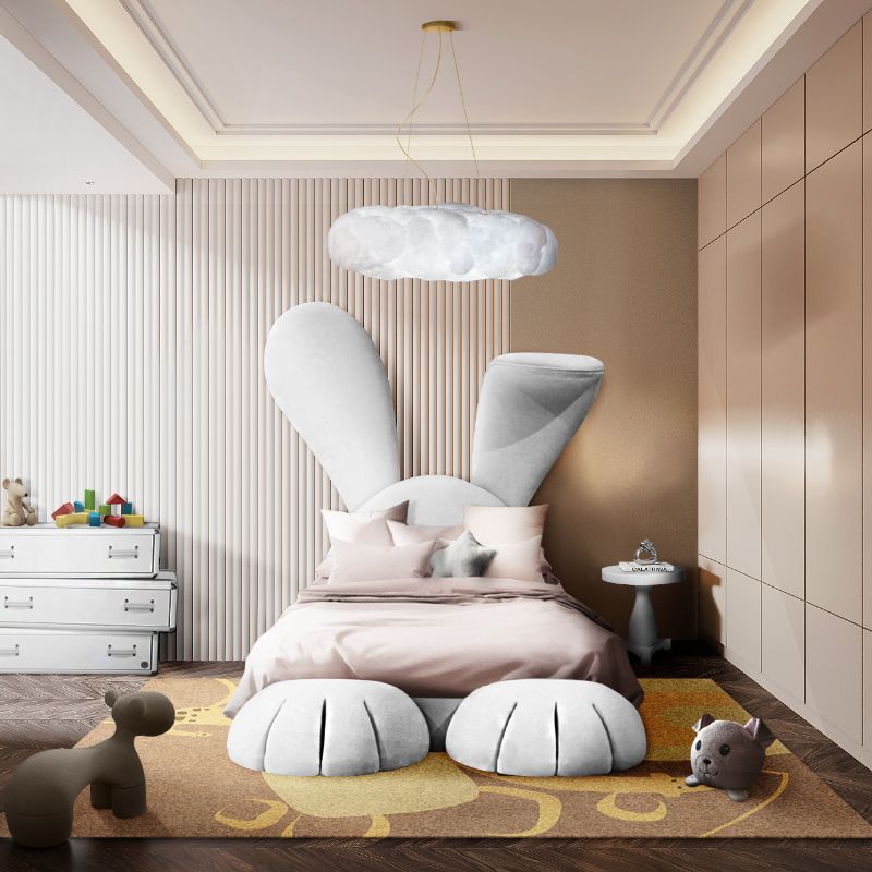Kid's bedroom with area green rug. Modern Design Ideas: Green Rugs For a Trendy Interior