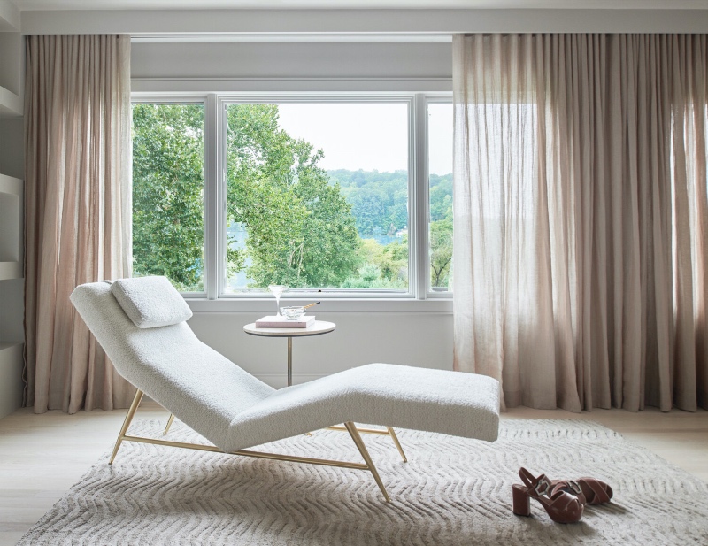 In “Neutral Territory” they used nude rug design inspiration that matches beautifully with all room.
