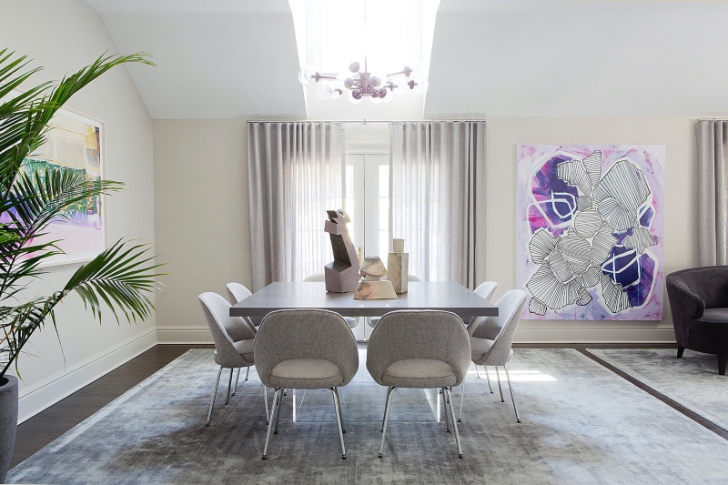"Modern Family" with rug design inspiration in grey tones.