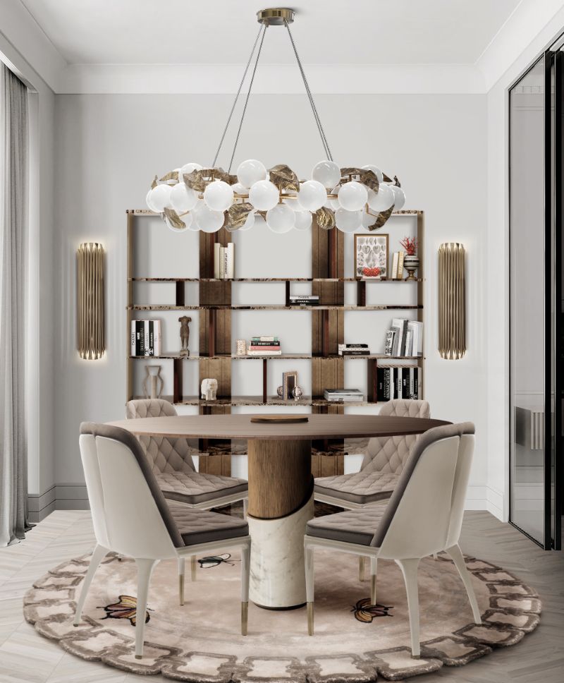 modern contemporary dining room with round rug. Handmade Rugs that Can Change the Look of Your Home