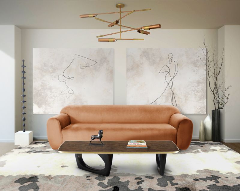 Large Area Rugs For Living Room: contemporary living room with abstract rug
