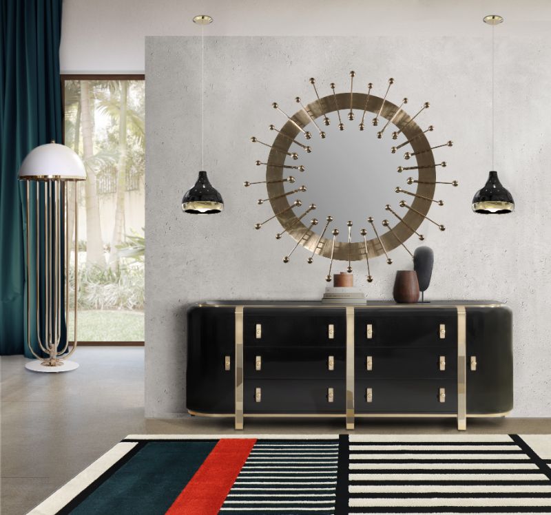 Geometric Rugs: 5 Reasons Why We Love them. Mid-century hallway with geometric rug