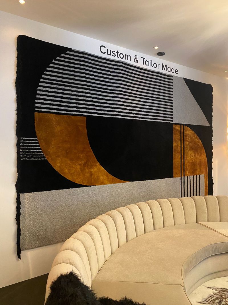 iSaloni Fair: geometric rug with a mid-century vibre for an amazing wall decor