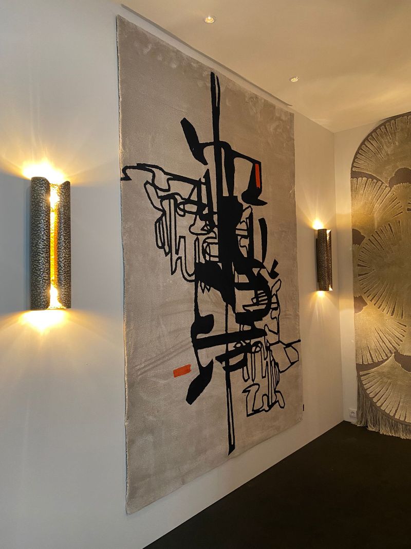 iSaloni Fair: urban collection of rugs at salone del mobile with inkage rug