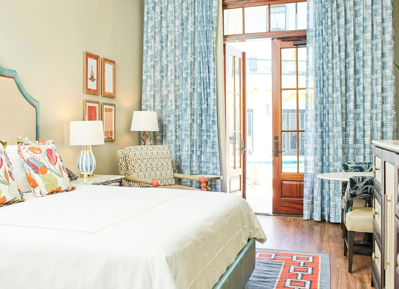 Rug Design Inspiration From Duncan & Miller Design.
A colorful rug under the bed.