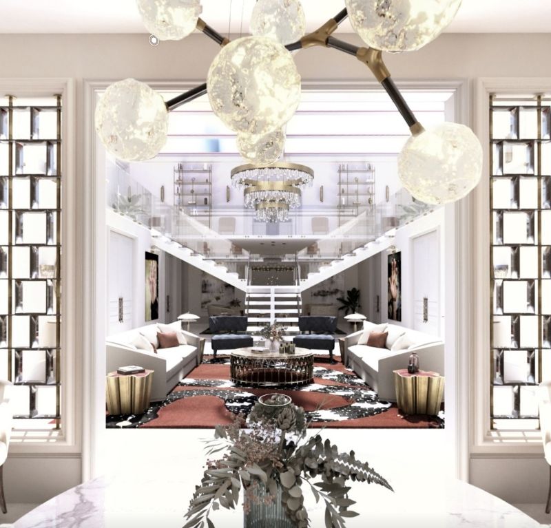 Home'Society Virtual Showroom - Featuring The Most Luxury Rugs
Modern contemporary living room with red area rug