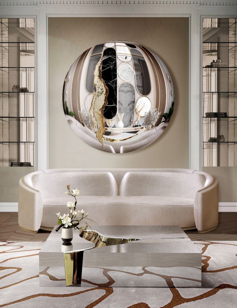 living room rug inspiration; modern contemporary living room with neutral rug