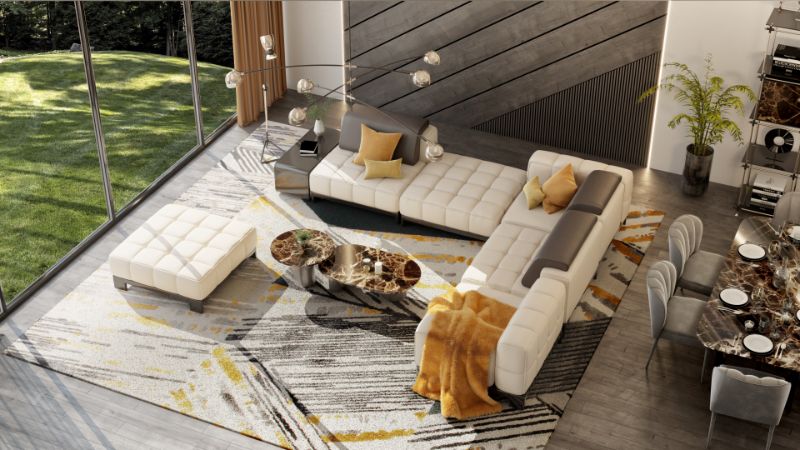 handmade rugs for living room with area gray and golden rug.