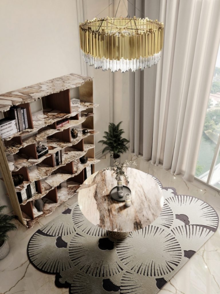Irregular Rug Shapes in a hallway area