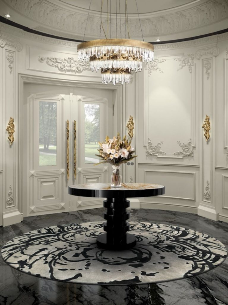 Round Rug Shapes in a hallway area