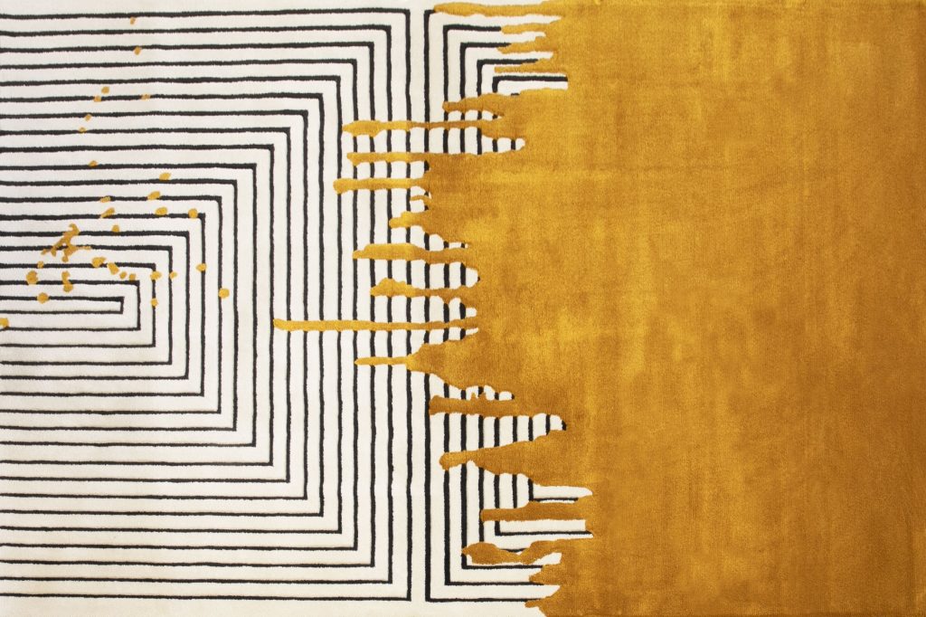 classic Valencia Rug a geometric reference and a splash of yellow - Design and Custom Rug Ideas For A Unique Interior